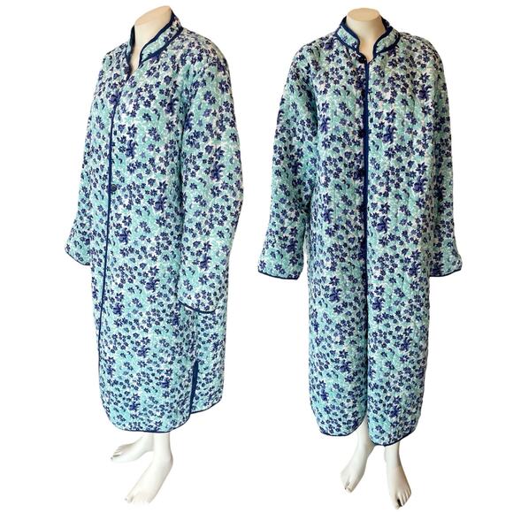 La Cera Reverisble Quilted Coat Floral Size 1X - Picture 4 of 10